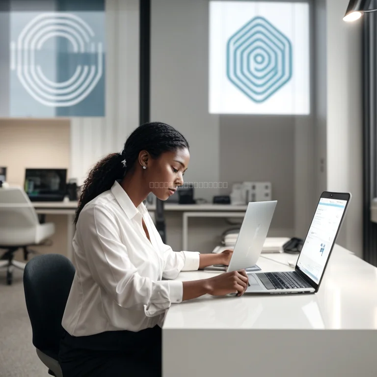 Estudiante frente a laptop